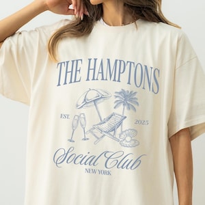 The Hamptons Social Club Shirt, Hamptons New York T-shirt, Comfort Colors Bachelorette Shirt, Hamptons Girls Club